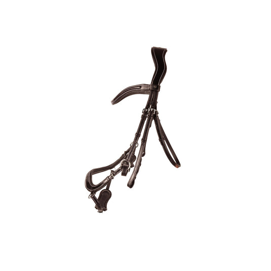 Propresicce Pelle Drop Leather Bridle  Brown/Silver