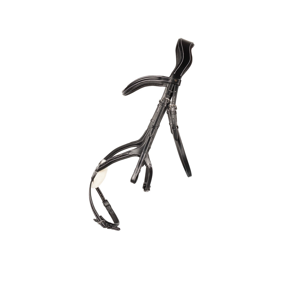 Propresicce Pelle Grackle Leather Bridle  Black/Silver