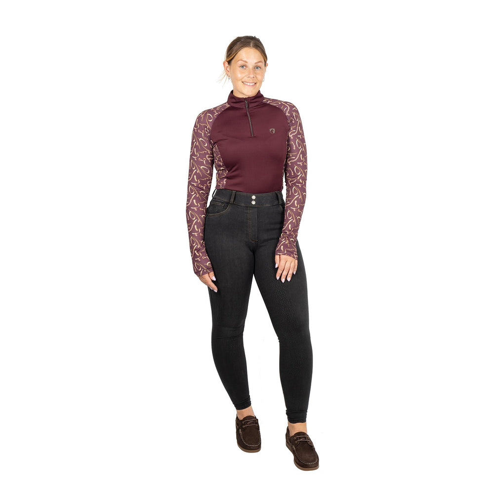 Hy Equestrian Elevate Style Denim Breeches Black