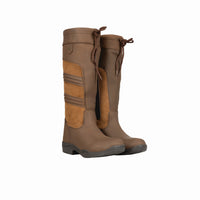 Hy Equestrian Hurdlow Long Country Boots Brown