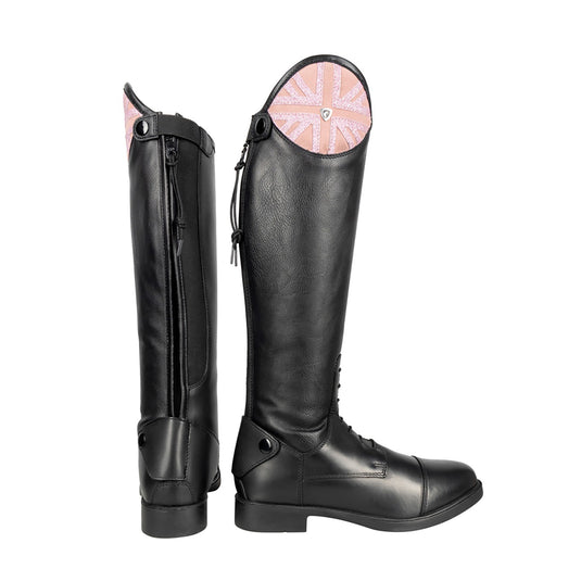 Hy Equestrian Union Jack Riding Boots Child Pink