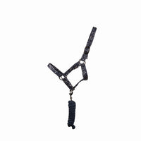 Hy Equestrian Elevate Allure Headcollar/Lead Rope Nvy/Grey