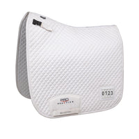 Proreaction Pima Dressage Saddle Pad  & Numbers White