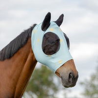 Hy Equestrian Lycra Hello Sunshine Fly Mask Blue/Yellow