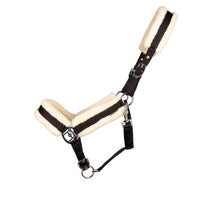 Hy Equestrian Luxury Faux Fur Headcollar Black