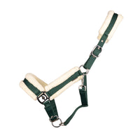 Hy Equestrian Luxury Faux Fur Headcollar Forest Green