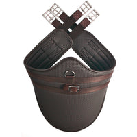 Hy Equestrian Waffle Stud Girth Brown Long