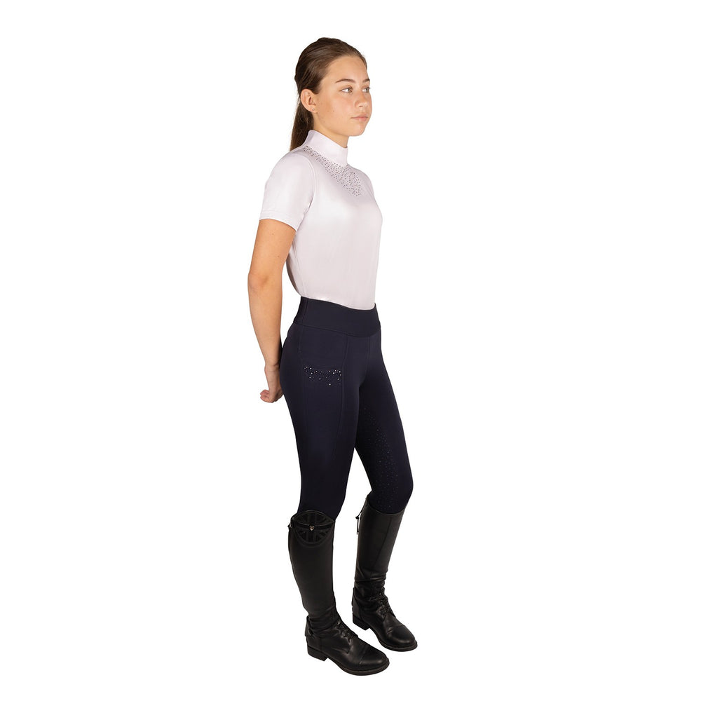 Hy Equestrian Roka Regal Riding Tights Child Navy