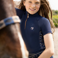 Hy Equestrian Elevate Heritage Mizs Ss Base Layer Navy