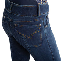Hy Equestrian Elevate Mizs Style Denim Breeches Dark Blue