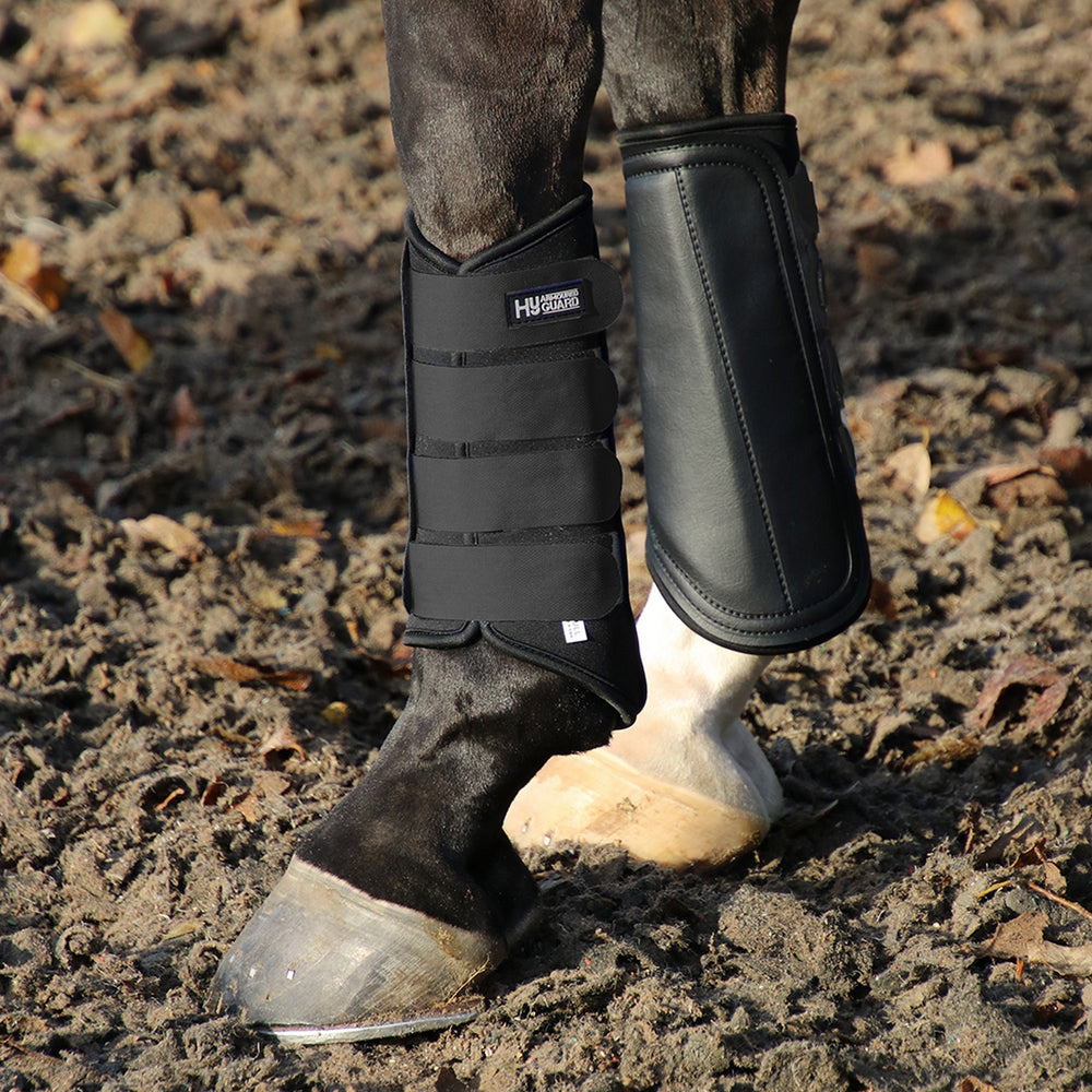 Hy Armoured Guard Neoprene Brushing Boots Black/Black
