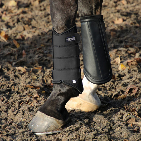 Hy Armoured Guard Neoprene Brushing Boots Black/Black