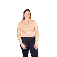Hy Equestrian Elevate Essential Polo Shirt Maple Sugar