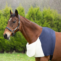 Hy Equestrian Lycra Flex Shoulder Vest With Faux Fur Bib Nvy