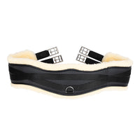 Hy Equestrian Fleece Lined Gp/Jumping Contour Girth Blk/Nat