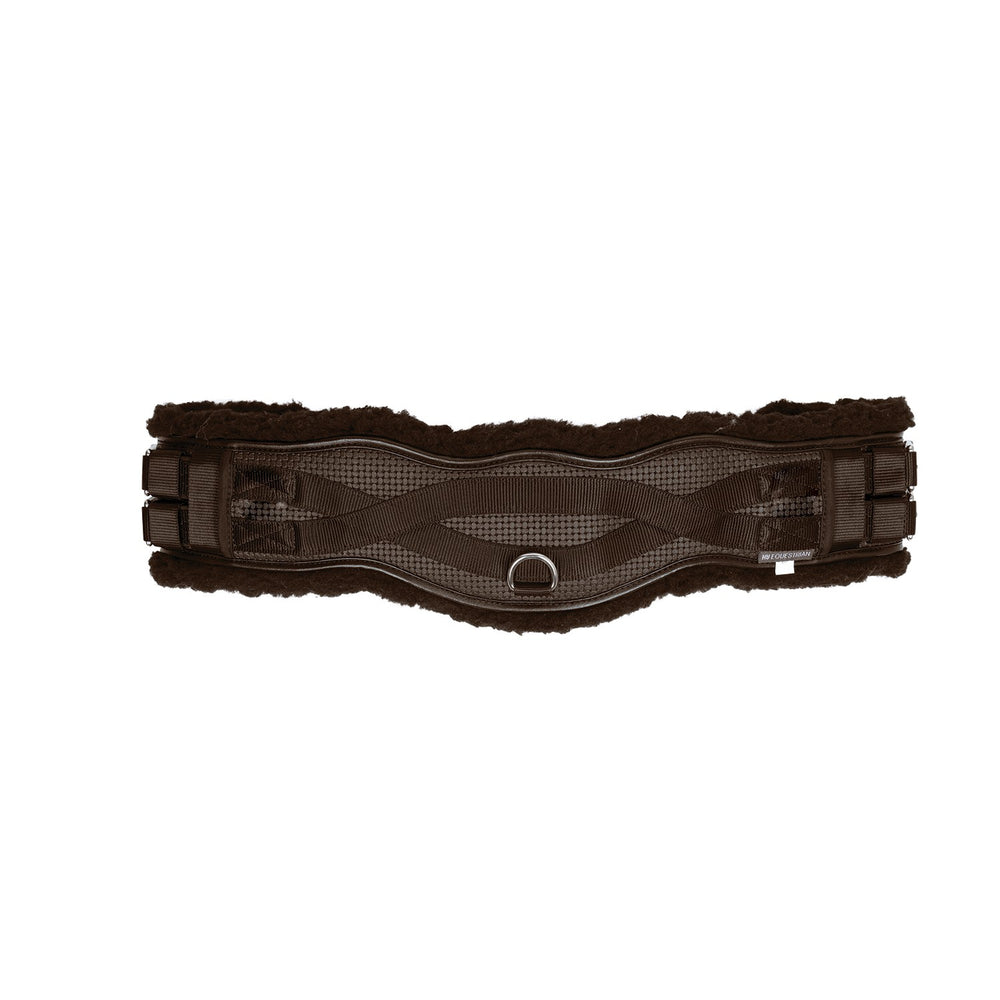 Hy Equestrian Fleece Lined Dressage Contour Girth Brn/Brn