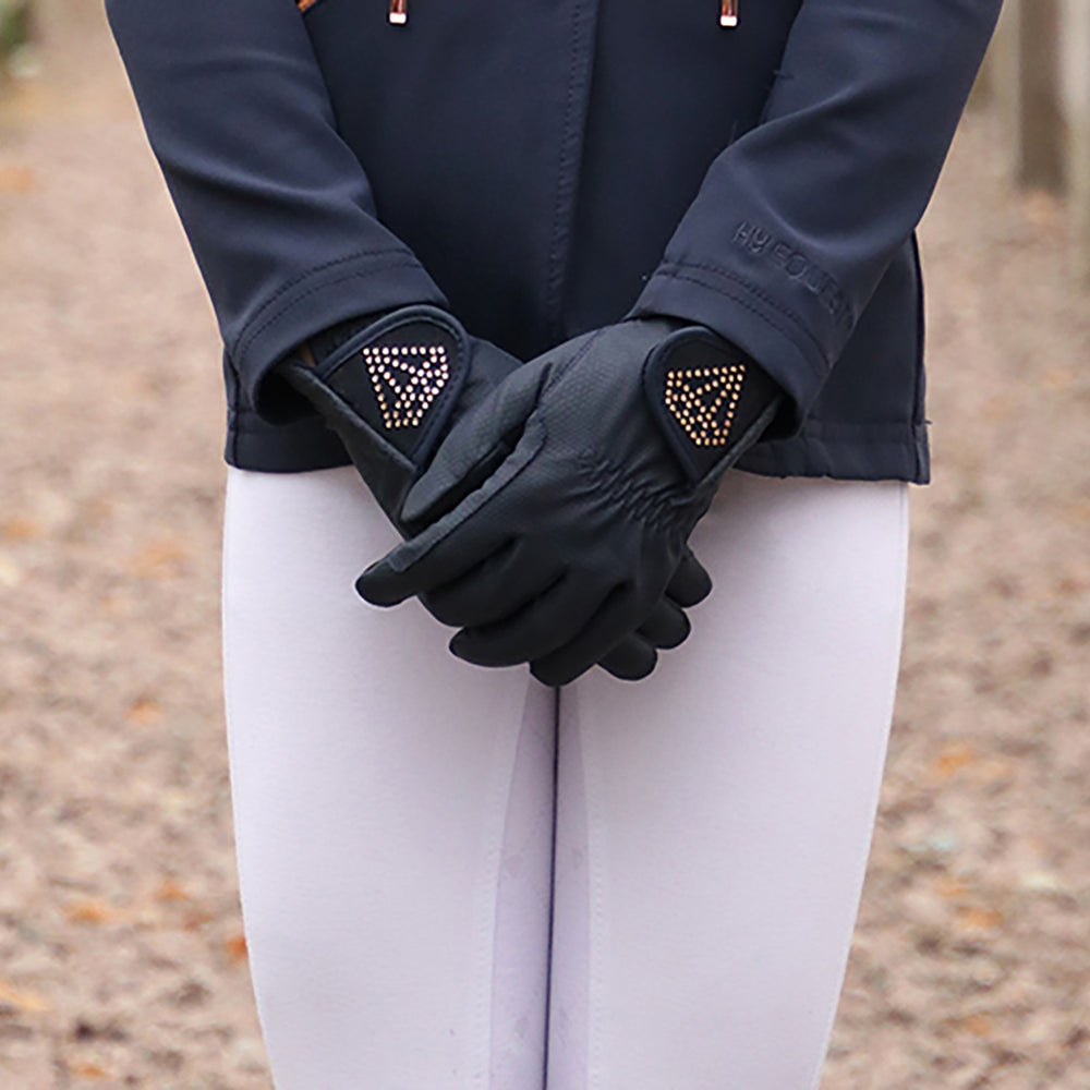 Hy Equestrian Cadiz Riding Gloves Child Navy