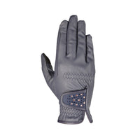 Hy Equestrian Shimmer Riding Gloves Child Nvy/Nvy/Rose Gold