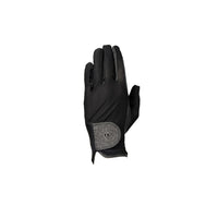 Elevate Glitter Flex Mesh Riding Gloves By Hy Black