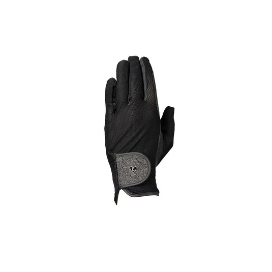Elevate Glitter Flex Mesh Riding Gloves By Hy Black