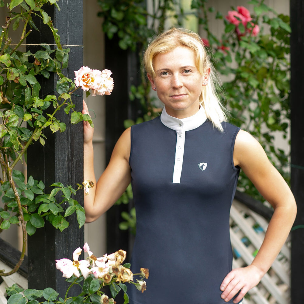 Hy Equestrian Sophia Sleeveless Show Shirt Rich Navy