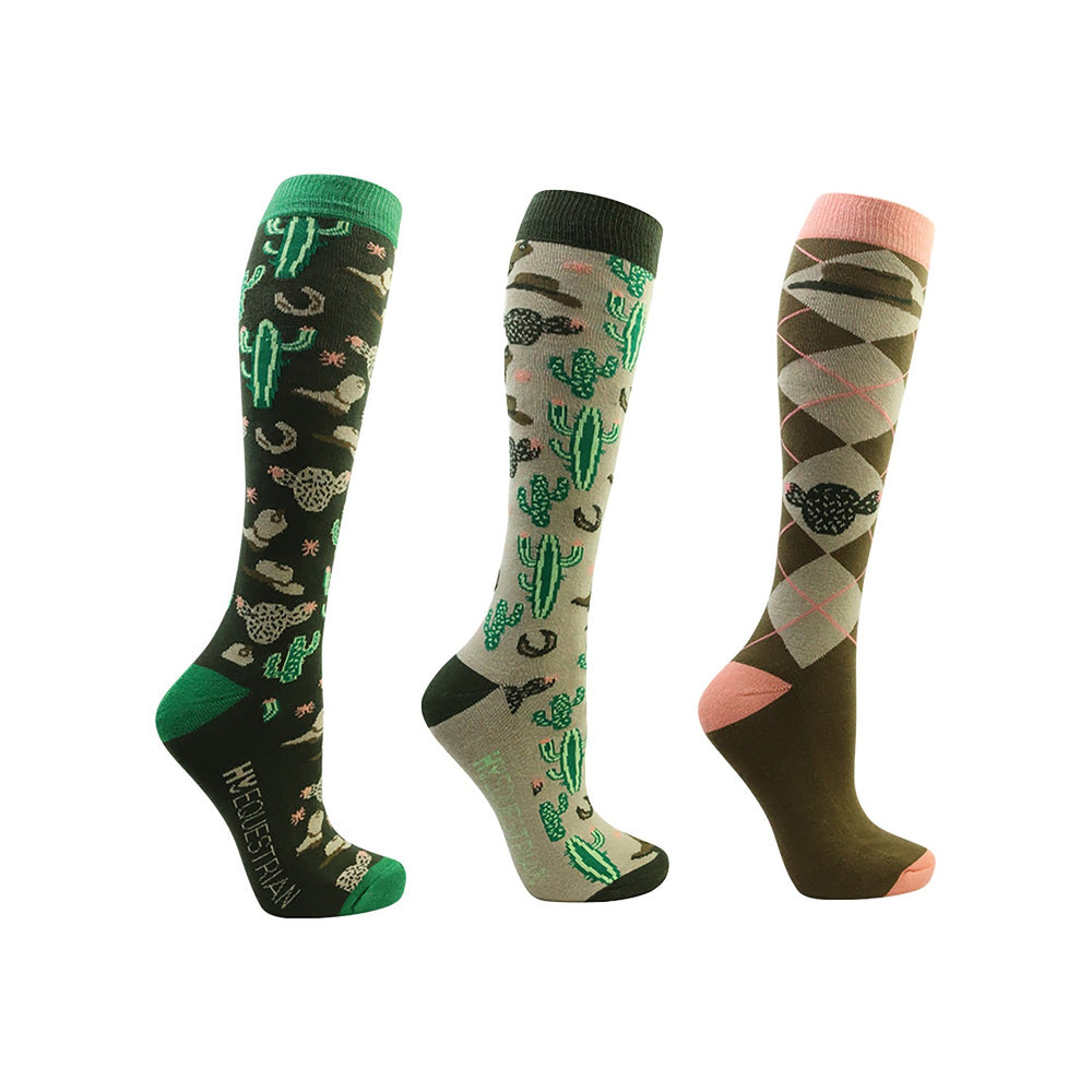 Hy Equestrian Wild Wild West Socks Adult Insense/Hazel