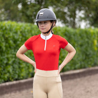 Hy Equestrian Scarlet Show Shirt Child Red/White