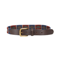 Elevate Polo Belt By Hy Equestrian Navy/Wine
