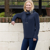 Elevate Essential Cowl Neck By Hy Equestrian Navy
