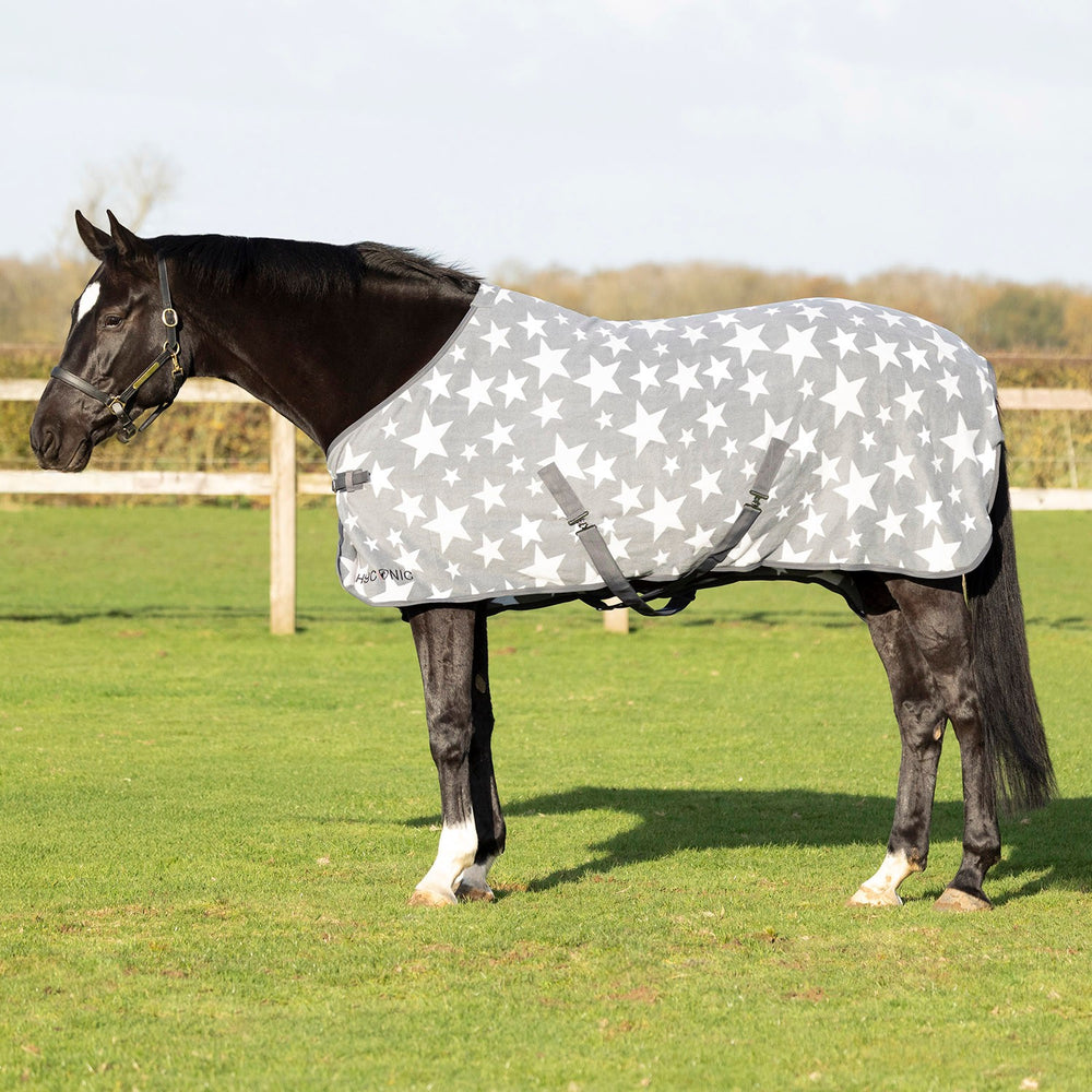 Hyconic Accent Fleece Rug Grey With White Stars