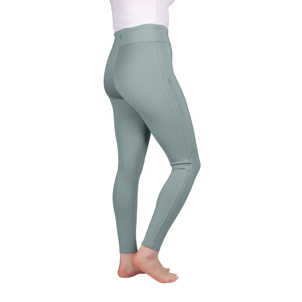 Hy Equestrian Melton Flex Riding Tights Dove Blue