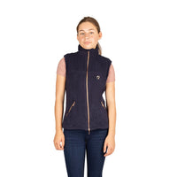 Elevate Mizs Teddy Fleece Gilet By Hy Equestrian Navy