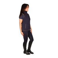Hy Equestrian Teddy Fleece Gilet Navy