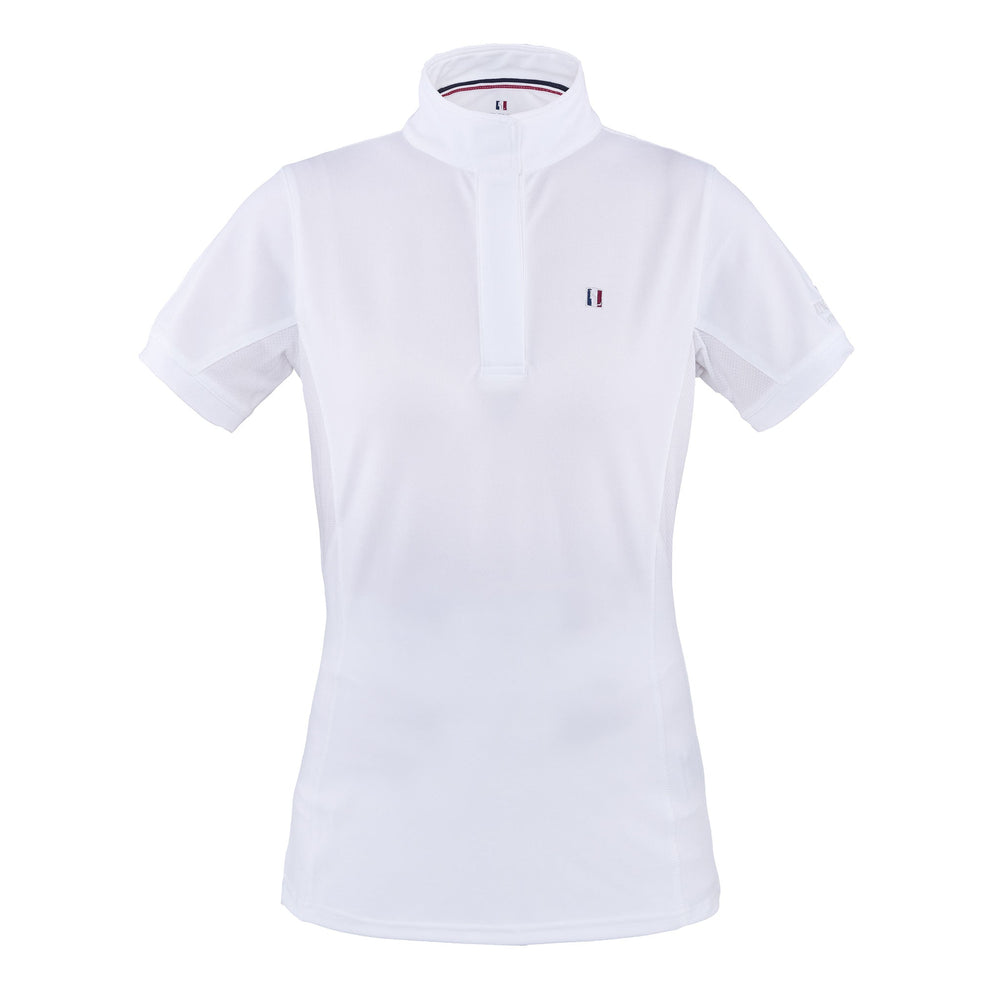 Classic Women's Short-Sleeved Show Shirt with Mesh Panels