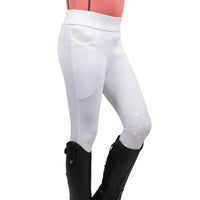 Little Rider Elevate Selena Riding Tights White