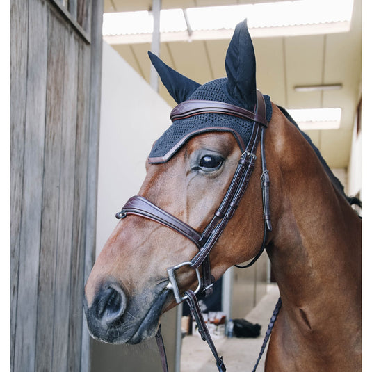 Kentucky Horsewear Fly Veil Wellington Leather
