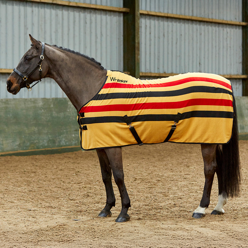 Whitaker R404 Aintree Fleece Stripe Rug Yellow