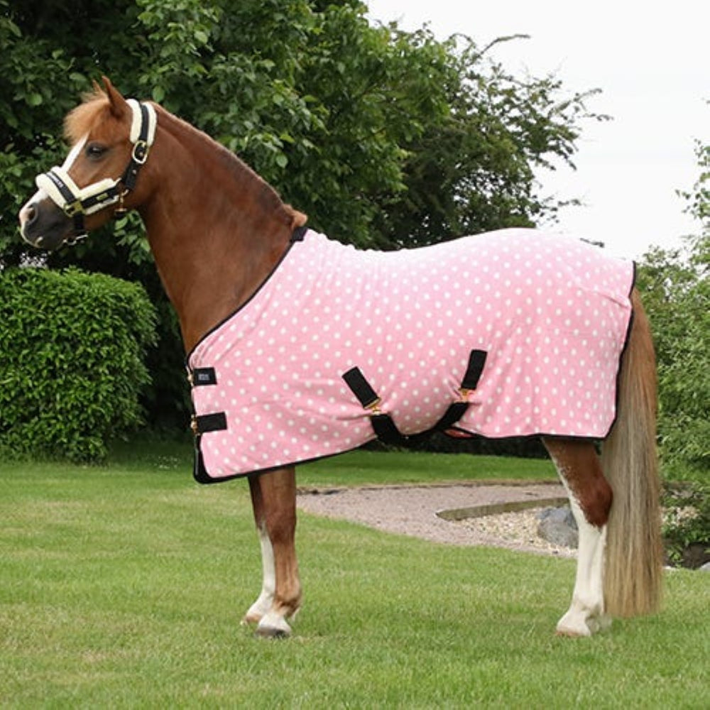 Supreme Products Dotty Fleece Rug Pretty Pink