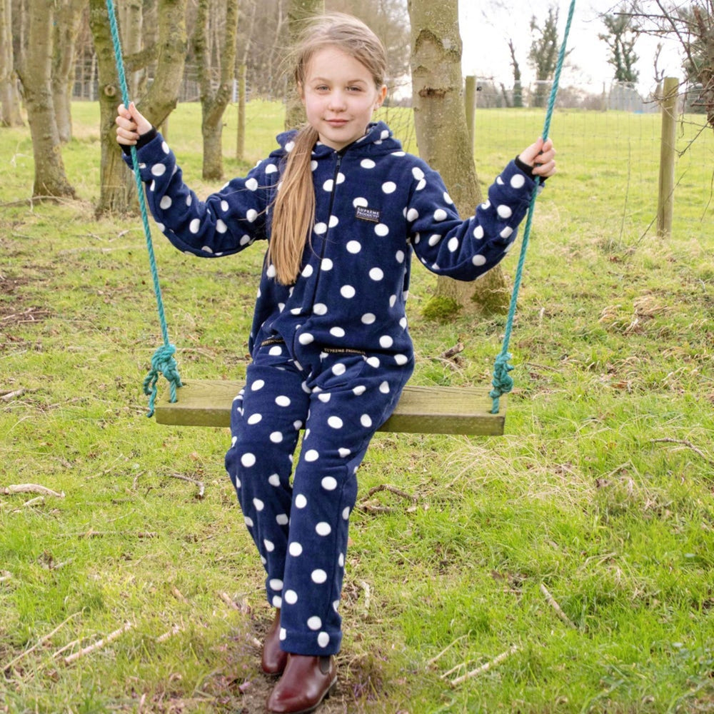 Supreme Products Dotty Fleece Onesie Child Noble Navy