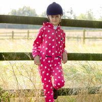 Supreme Products Dotty Fleece Onesie Child Paradise Pink