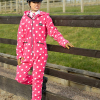 Supreme Products Dotty Fleece Onesie Adult Paradise Pink