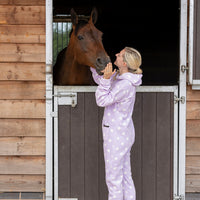 Supreme Products Dotty Fleece Onesie Adult Lavish Lilac