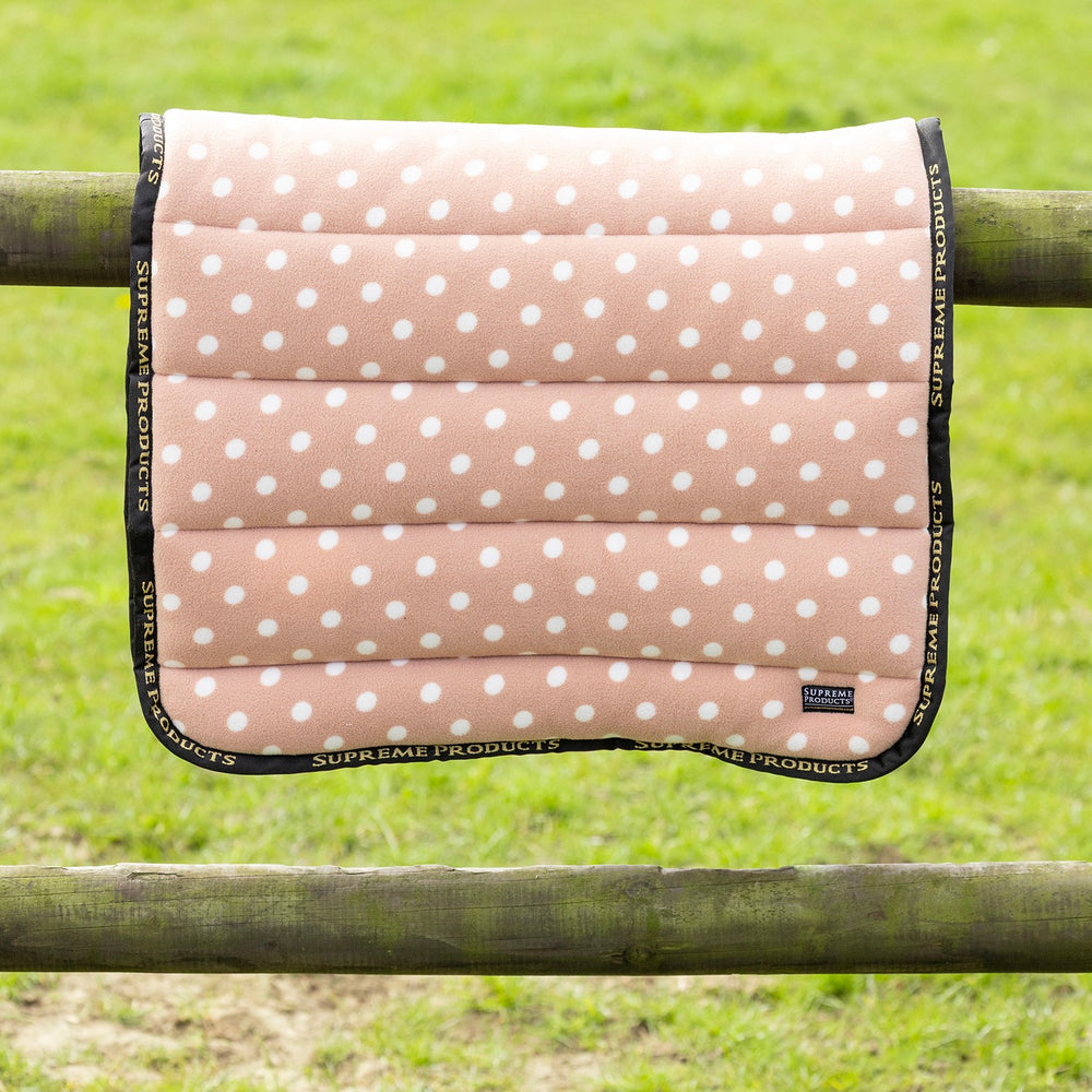Supreme Products Dotty Fleece Saddle Pad Luxurious Latte
