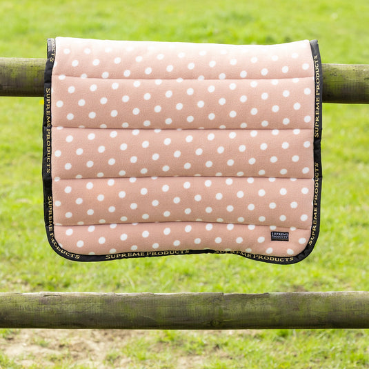 Supreme Products Dotty Fleece Saddle Pad Luxurious Latte