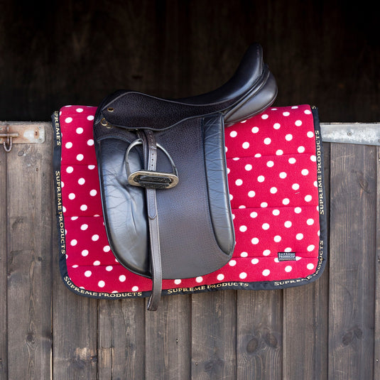 Supreme Products Dotty Fleece Saddle Pad Rich Raspberry