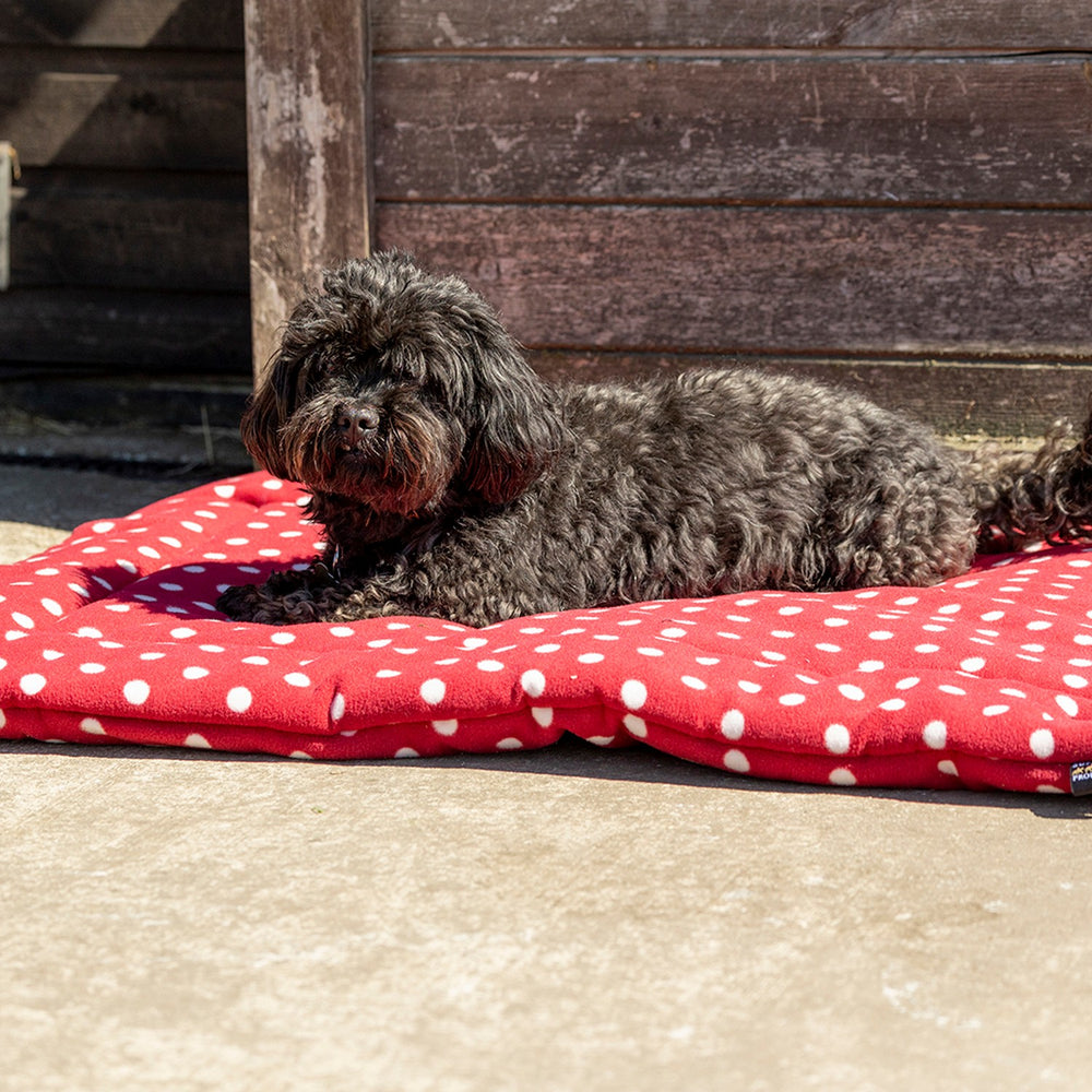 Supreme Products Dotty Fleece Dog Bed Rich Raspberry