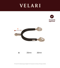 Kentucky Horsewear Velari Spurs Stainless Steel With Rubber Medium Wheel Rowell