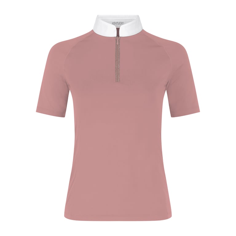 Kentucky Horsewear Women's Classic Short-Sleeve Show Shirt with Glitter Zipper