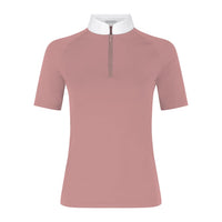 Kentucky Horsewear Show Shirt Women Classic With Gliiter Zipper Short Sleeve
