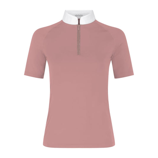 Kentucky Horsewear Women's Classic Short-Sleeve Show Shirt with Glitter Zipper